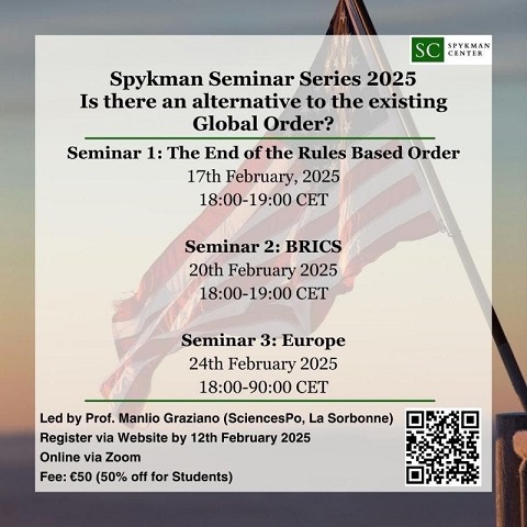 New Seminar Series from Spykman Center: Is There An Alternative To The Existing Global Order?